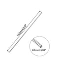 2mm By 150mm 304 Stainless Steel Solid Round Rods Pack Of 5 For DIY Projects Durable Lathe Bar Stock Rust Resistant High-Strength Metal Rods For Crafts Prototyping