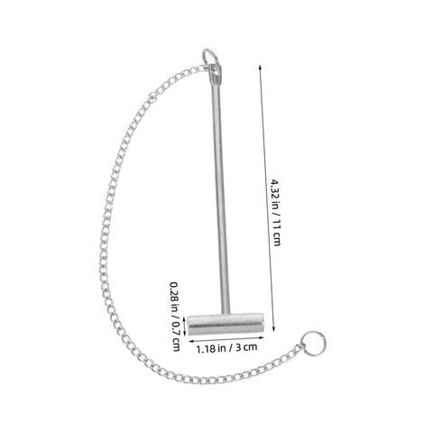Emergency Stainless Steel Fire Alarm Button Hammer For Industrial Use with chain, 11cm length, glass-break tool for safety