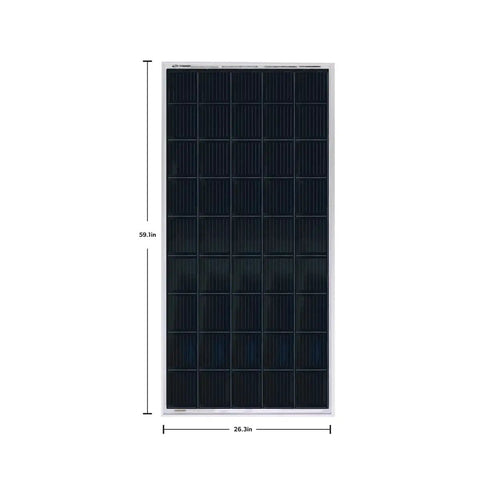 Single Overlander-E 200W solar panel with MC4 connectors, 59.1x26.3 inches, for expanding 200W RV solar arrays and kits.
