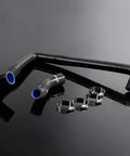 Silicone Radiator Hose for 1989 to 2000 Nissan 300ZX Z32 VG30DET Black with 3 Ply Nylon Reinforcement with hose clamps
