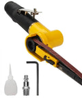Deep Reach Air Belt Sander For Metal Working And Weld Removal, Mini Pneumatic Belt Grinder With Two 10mm By 330mm Belts