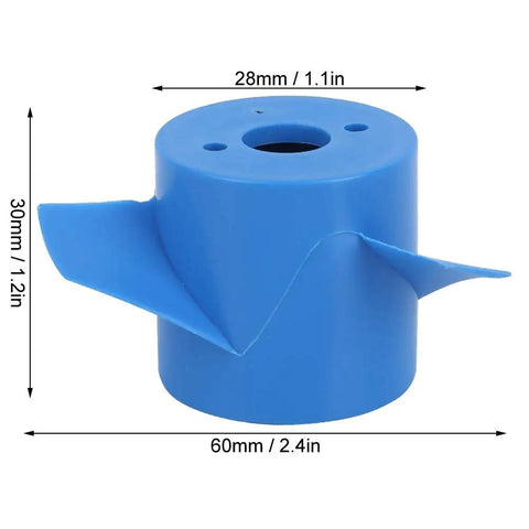 Beefy 12Kg Thrust RC Underwater Thruster 60mm Propeller with blue casing showing dimensions for RC Boats Submarines