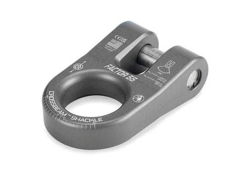 Gray Aluminum Winch Shackle With Single Pin For Recovery Cable 12,000 Lb Working Load Limit Aluminum Construction Gray Anodized Finish
