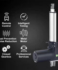 Beefy 6000N High Thrust Linear Actuator 12V To 48V with motor features and U-shaped bracket on black background