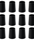 Ferrules For.355 Taper Tip Golf Shafts Black Three Quarter Inch Tall 0.54 Inch Outer Diameter Set Of 12 Replacement Ferrules