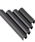 Close-up of Spring Dowel Roll Pin Set M6x10 To 60mm Carbon Steel Black Finish, angled view to show split ends for locking components