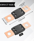 Premium 150 Amp MEGA Bolt Down Fuse For Trucks Cars And Boats 32V High Current Pure Copper Automotive Circuit Protector dimensions shown