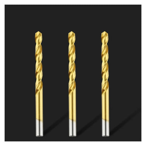 Heavy Duty 5PC Cobalt HSS Twist Drill Bit Set For Stainless Steel And Alloy Metal With Split Point Tip High Speed Heat Resistant Bits, three bits