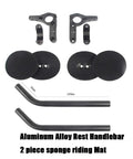 Road And Mountain Bike Aero Bars With Armrests Aluminum Alloy TT Rest Bar Adjustable Length Angle And Width Black Cushions