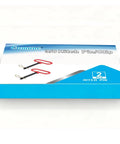 Box of two Three Eighths Inch Trailer Hitch Pin And Clip With Red Handle, Beefed Up Four Inch Length, for Trailers and Tractors.