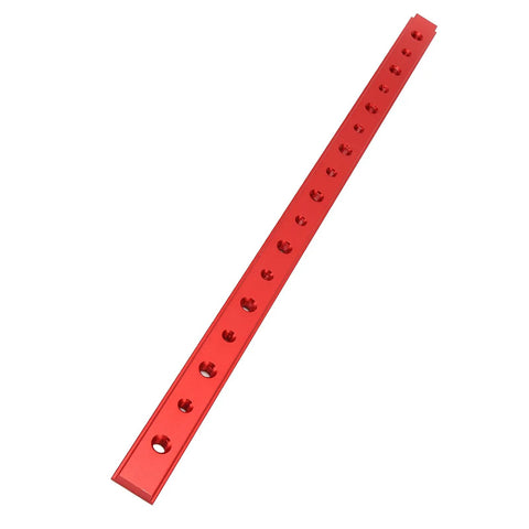 450mm T Slot Miter Track For Woodworking, Rugged Aluminum Alloy Jig Rail With Anodized Slick Surface, Red with Pre-drilled Holes