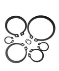 Grab These 50 Pc C Type External Circlip Rings Made From Tough Carbon Steel For Quick Shaft Install And Secure Gear Holds Perfect For Shop Pros - Various sizes shown.