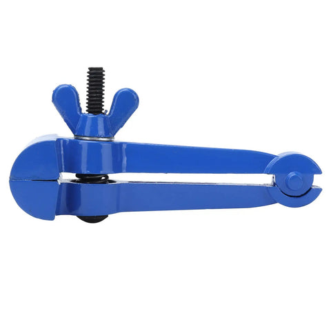 50mm Mini Hand Vise With Carbon Steel Build And Non Slip Jaw, Locking Clamps For Precise Small Parts Work, blue side view