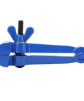 50mm Mini Hand Vise With Carbon Steel Build And Non Slip Jaw, Locking Clamps For Precise Small Parts Work, Handy Boss Grade Tool For Maintenance, Model Making, Jewelry Crafting And Electronics Projects, blue side view