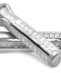 Heavy Duty Lead Alloy Wood Screw Anchors Pack of 25, 6 to 8 Gauge, 1 1/2 Inch Length, Rust Resistant Fasteners in close-up view