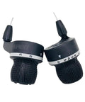 MTB Twist Shifter Set 3X6 Speed With Left Three Position And Right Six Position Gear Shifters And Cables Included For Your 22.2mm Bars Shimano 18S Compatible Black