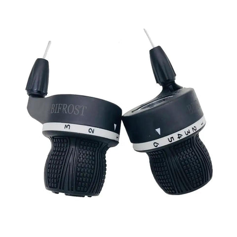 MTB Twist Shifter Set 3X6 Speed With Left Three Position And Right Six Position Gear Shifters And Cables Included For Your 22.2mm Bars Shimano 18S Compatible Black