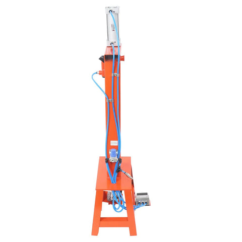 Side view of Heavy Duty 2 In 1 Pneumatic Brake Shoe Repair Tool With Pressure Gauge Shovel Cutting And Riveting Machine