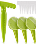 14 Pcs Seed Dispenser Set for Garden Hand Planter and Seeder Tool with Dibber, Hole Puncher, and Labels