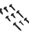 380 Pcs Self Tapping Screws Kit With Washer, Black Carbon Steel Round Head Self Drilling Screws for Sheet Metal Wood Plastic