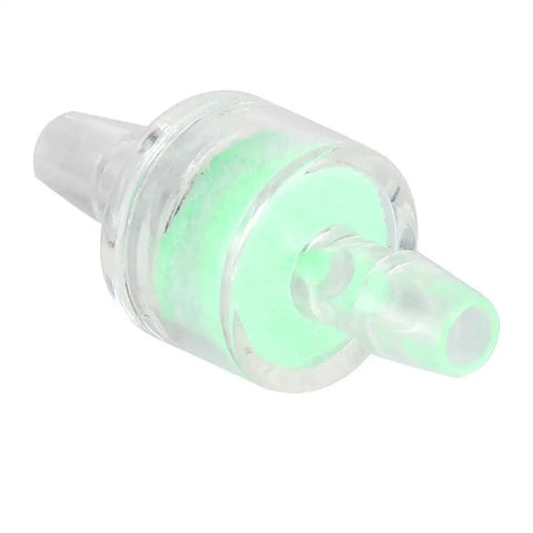 Aurikall 10 Pack Three Layer Transparent ABS Computer Water Cooling Filter, 7mm Outer Diameter PC Cooler Inline Filter, close-up view.