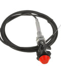 Beefy 10ft Vernier Locking Throttle Cable For Trucks And Industrial Gear Heavy Duty Replacement Cable With Black Knob