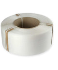 Top Tier Half Inch Polypropylene Strapping 9900 Ft Roll White Machine Grade Packing Band for secured freight.
