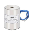 Round Electromagnet With DC Suction Cup XDA-30/40, 15Kg Suction Force, product with blue cable