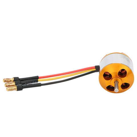 Beefy Power Outrunner Brushless Motor With Multiple KV Options 930KV 1000KV 1400KV 2200KV 2450KV showing wires and connectors