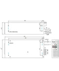 Switch Power Supply 750W To 3000W With 48V 50A Output, High Efficiency Voltage Regulator Module For Industrial Use, Heavy Duty 2400 48V System, Overload Protection, Quiet Cooling, Pro Grade For Industrial Projects dimension drawing with terminals