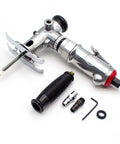 Knockout Pneumatic Jigsaw For Woodworking And Furniture Fab, Portable Air Reciprocating Saw With Swappable Handle, showing tool parts.