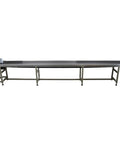 Heavy Duty Workhorse PVC Conveyor System With Wear Resistant Belt And Middle Support Roller 177 By 15.7 Inch Adjustable Speed From 13 To 65 Feet Per Minute Rubber Leg Stand 110V Great For Coding Marking And Packaging, side view