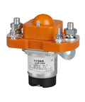 Heavy Duty DC Contactor 100A To 600A SPST Normally Open Relay Switch with orange casing for industrial power applications.