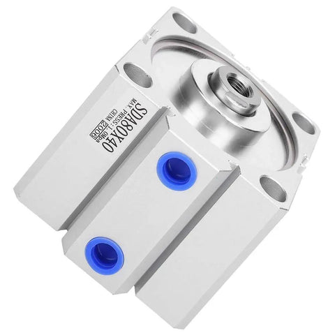 Compact Pneumatic Air Cylinder With 80 mm Bore And 40 mm Stroke For Industrial Automation Systems Built For Tough Jobs Lightweight