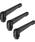 M10 Push Button Ratchet Clamp Levers With Female Threaded Studs Quick Release Toggle Handles Hella Durable Plated Steel 3 pack