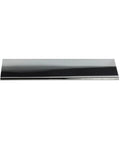 Edge Pull Cabinet Handle Polished Chrome Six Inch Projection Five And One Eighth Inch Mounting Centers Transitional Style Ten Pack Durable Metal Hardware For Cabinets And Drawers, top view of polished chrome finish handle.
