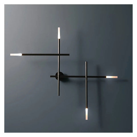 Modern Led Wall Sconce Crafted From Rust Resistant Metal With Soft Warm White Glow Designed For Any Room To Deliver Glare Free Illumination That Hits Different While Building A Super Chill Vibe on a dark wall.