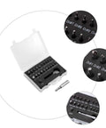 Premium 22 Piece Damaged Screw Remover Set With High Speed Steel Sockets And Bit Holders For Stripped Bolts Quick Extraction Kit Perfect DIY Home Repair Tools open case with bits