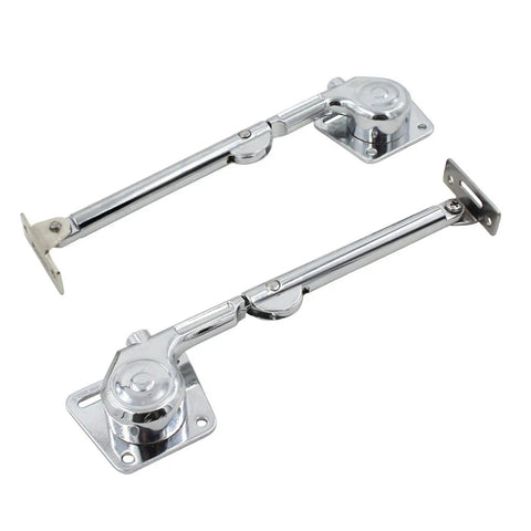 Dual Pack Pneumatic Cabinet Lift Supports Hinges with Soft Close Mechanism in zinc alloy for furniture doors and cupboards.
