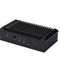 Smooth Operator Fanless Mini Pc With Intel Core I7 10510U Eight No Sweat Cooling Two Point Five Gbe Lan Ports rear view with ports.