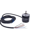 Rotary Encoder 5 24V DC NPN Output Rotary Switch For Industrial Motors, 2m lead cable, metal housing, high resolution feedback