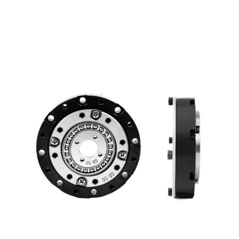Front and side view of Strain Wave Gearbox 52mm Harmonic Drive Servo Reducer For Robot Actuators, 50 To 1 Gear Ratio