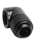 Rotary G1/4 inch PC water-cooling fitting, 90° male-to-female, black