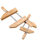 8 Inch Wooden Handscrew Clamp Set For Woodworking Heavy Duty Hand Screw Clamps Acme Thread Technology Quick Secure Grip Stainless Spindle Durable Construction Great For Finishing Work 2 Pack, two wooden clamps