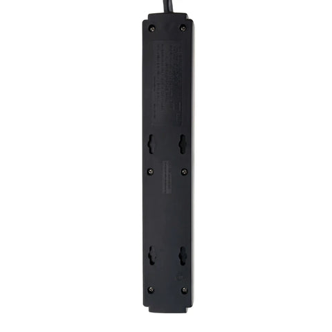 Six Outlet Surge Protector With A 15 Foot Cord And 790 Joules Of Spike Protection For Home Office And Tech Gear, Ideal For PC, Laptop, Printer, Router, TV, Modem And More