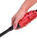 Long Reach Heavy Duty Electric Die Grinder Up To 15000 RPM Six Variable Speeds held in hand, highlighting ergonomic grip and design.