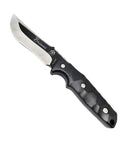 Full Tang Fixed Blade Knife With Two Tone Black And White Blade, Custom Laser Engraving, Nylon Sheath Included, Outdoor Utility Cutter