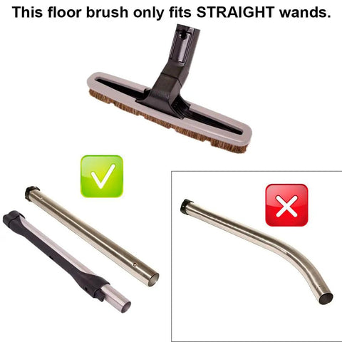 Genuine Floor Brush Assembly For Vacuum Systems, 12 Inch, E2 Type 12 Compatible, Wall And Floor Cleaning Tool With R7484 Wands image showing straight wands