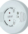 Rock Solid Addressable Low Frequency Sender Base For Commercial Fire Alarm Systems Plug And Play Supervised Wall Mount Notification Appliance Interface Panel White back view showing wiring connections and structure.
