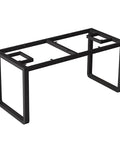 Badass Durable Heavy Duty Steel Table Legs With Adjustable Leveling Feet, Industrial Mid Century Modern Bench Supports, Top Shelf Diy Desk Kitchen Stand Kit in matte black finish.